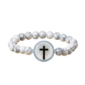 Bracelet Bible Beads – finition Howlite