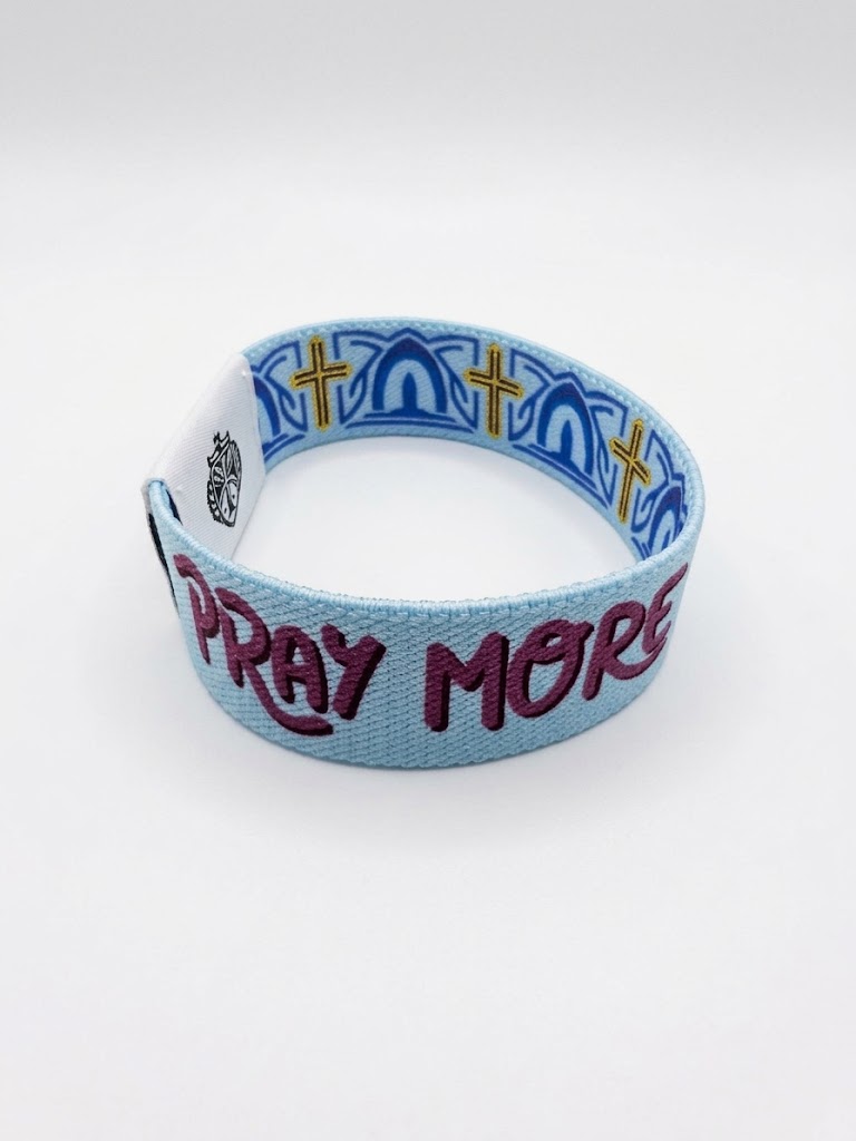 Bracelet Bible Band Croix et Pray More Worry Less, vue 2