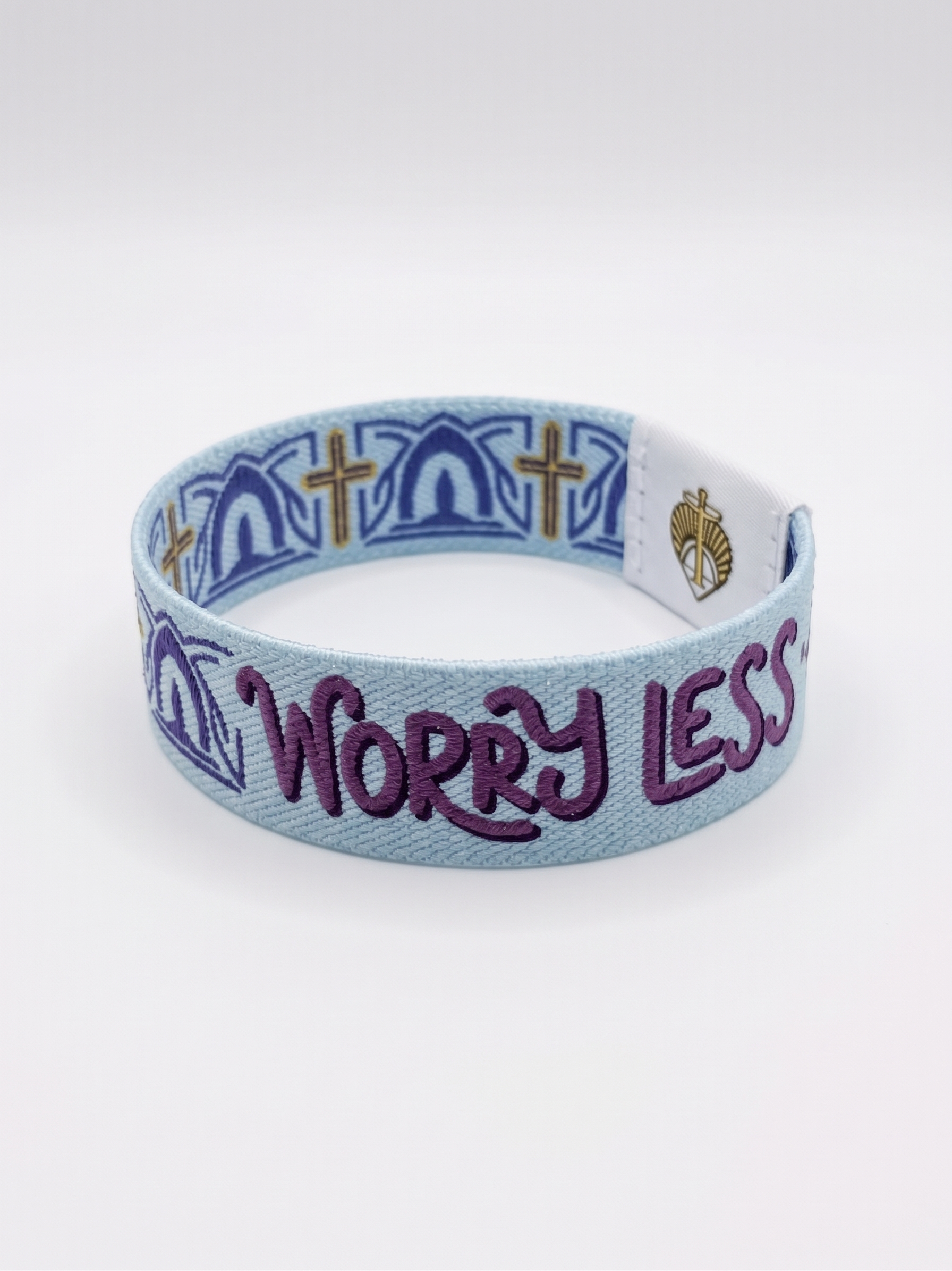 Bracelet Bible Band Croix et Pray More Worry Less, vue 4