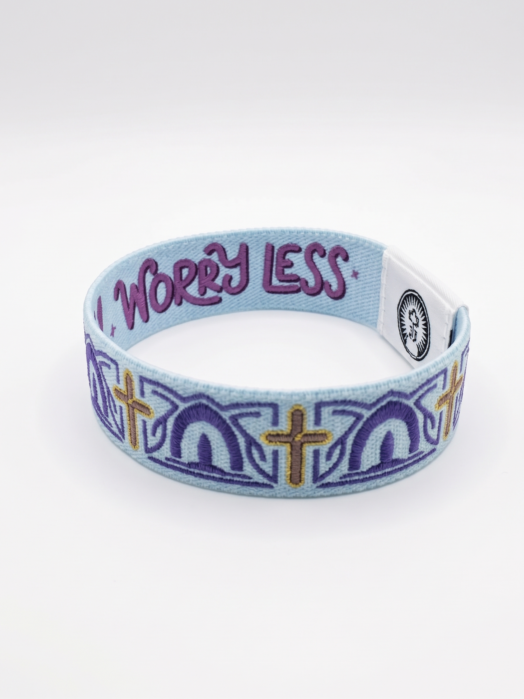 Bracelet Bible Band Croix et Pray More Worry Less, vue 6